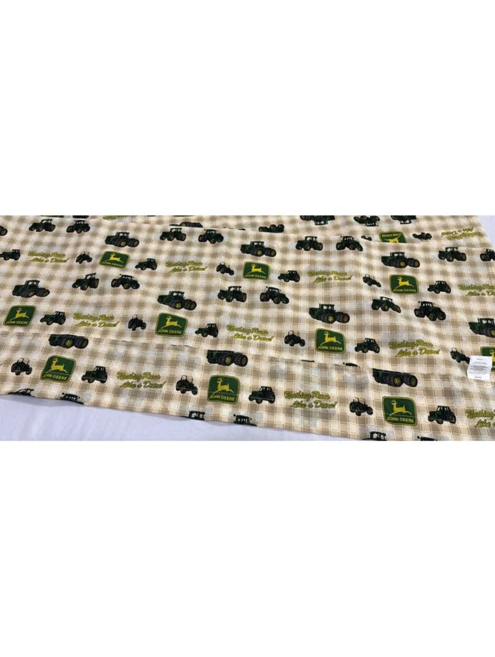 John Deere Window Valance 15572  Cotton Blend, Width 86”, Length 17”, Good Cond